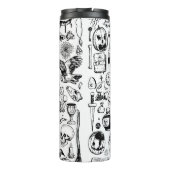 Halloween Doodles Collection, Vintager Stil. Thermosbecher (Rückseite)