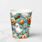 Halloween Doodles Pappbecher (Vorderseite)