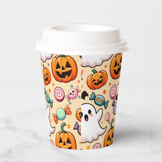 Halloween Doodles Pappbecher (Rechts)