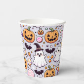 Halloween Doodles Pappbecher (Rückseite)