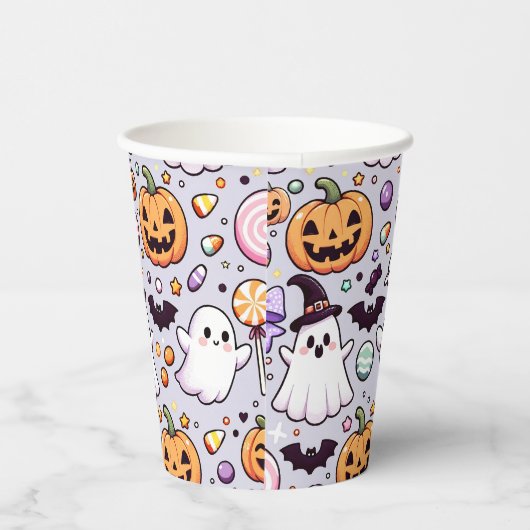 Halloween Doodles Pappbecher (Rechts)