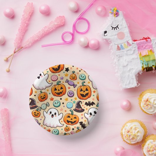 Halloween Doodles Pappteller (Party)