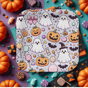 Halloween Doodles Pappteller