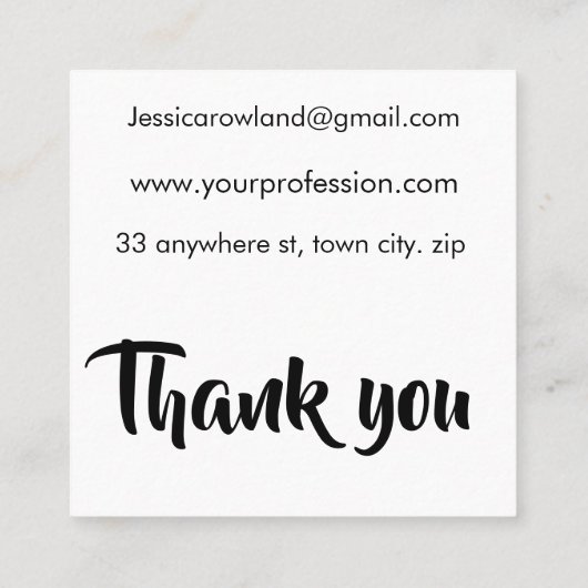 HALLOWEEN DOODLES PATTERN QUADRATISCHE VISITENKARTE (Rückseite)