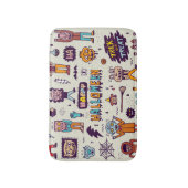 Halloween Doodles, wackeliger Cartoon nahtloses Se Badematte (Vorderseite Vertikal)