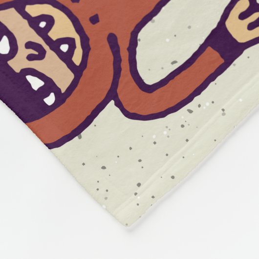 Halloween Doodles, wackeliger Cartoon nahtloses Se Fleecedecke (Ecke)