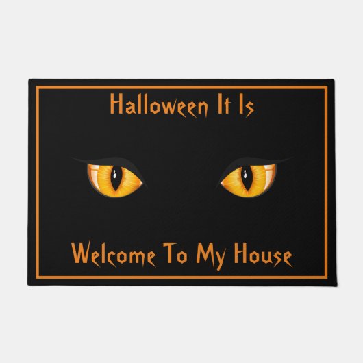Halloween Door Mat Cat Eyes Fußmatte (Vorderseite)