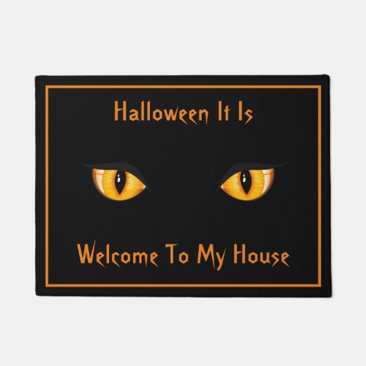 Halloween Door Mat Cat Eyes Fußmatte (Vorderseite)