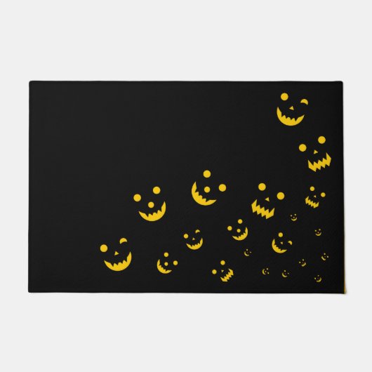 Halloween Door Mat glühende Gesichter Fußmatte (Vorderseite)