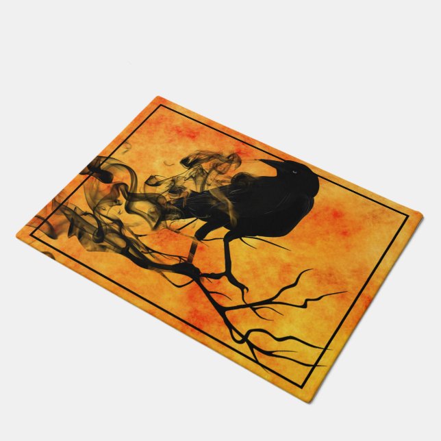Halloween Doormat-Raven Fußmatte (Schrägansicht)