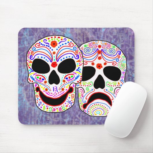 Halloween DOTD Komödie-Tragödie Schädel Mousepad (Mit Mouse)