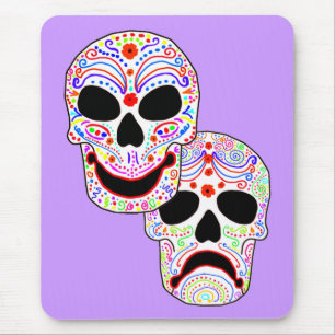 Halloween DOTD Komödie-Tragödie Schädel Mousepad