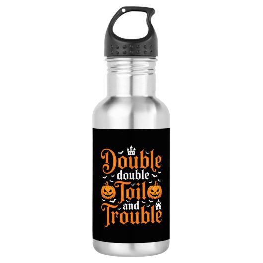 Halloween Double Double Toil and Trouble_1 Edelstahlflasche (Vorderseite)