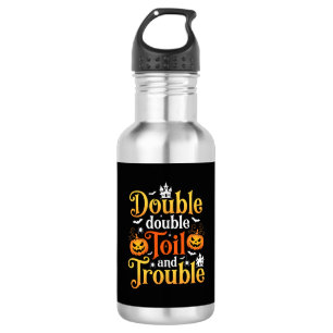 Halloween Double Double Toil and Trouble Hexe Edelstahlflasche
