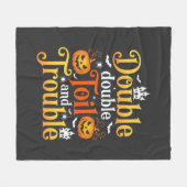 Halloween Double Double Toil and Trouble Hexe Fleecedecke (Vorderseite (Horizontal))