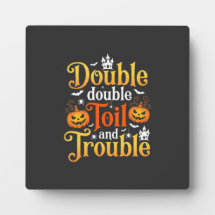 Halloween Double Double Toil and Trouble Hexe Fotoplatte