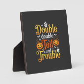 Halloween Double Double Toil and Trouble Hexe Fotoplatte (Vorderseite)