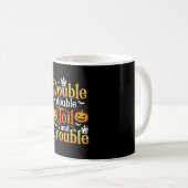Halloween Double Double Toil and Trouble Hexe Kaffeetasse (VorderseiteRechts)