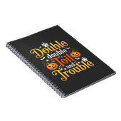 Halloween Double Double Toil and Trouble Hexe Notizblock (Rechte Seite)