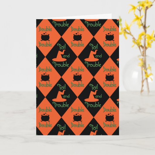 Halloween Double, Double, Touble Karte (Gelbe Blume)