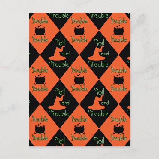 Halloween Double, Double, Touble Postkarte (Vorderseite)