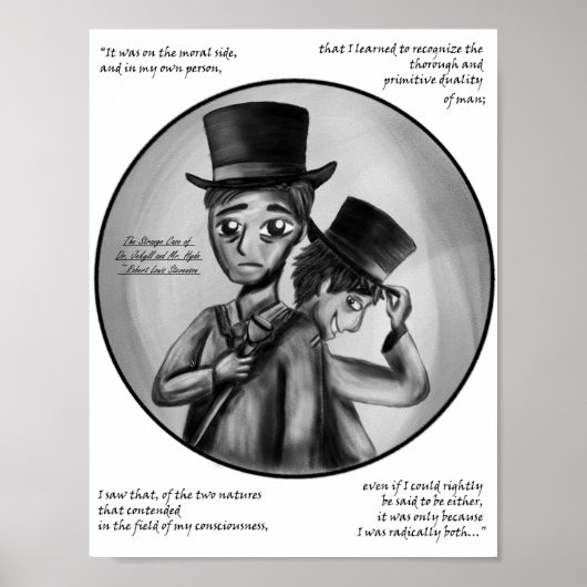 Halloween Dr. Jekyll und Mr. Hyde Gothic Art Print Poster (Vorne)