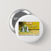 Halloween : Dr. Leech hat keine Klienten Funny Gif Button (Vorne & Hinten)