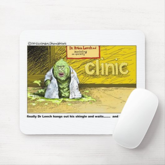 Halloween : Dr. Leech hat keine Klienten Funny Gif Mousepad (Mit Mouse)