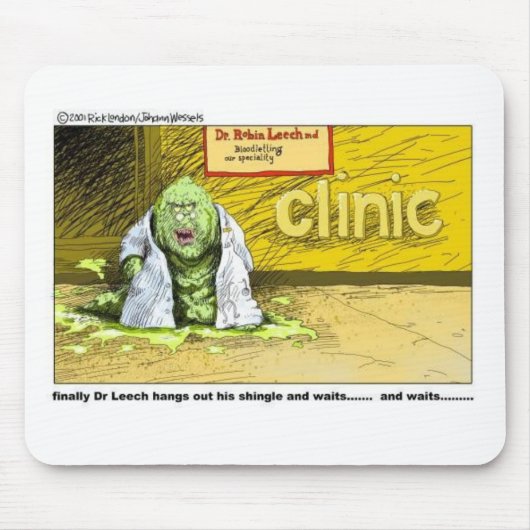 Halloween : Dr. Leech hat keine Klienten Funny Gif Mousepad (Vorne)