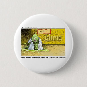 Halloween: Dr. Leech hat keine Kunden Lustige Gesc Button