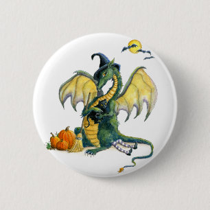 Halloween-Drache-Button Button