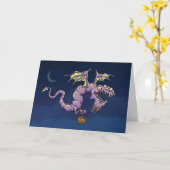 Halloween-Drache-Karte - teuflisch gutes Halloween Karte (Gelbe Blume)