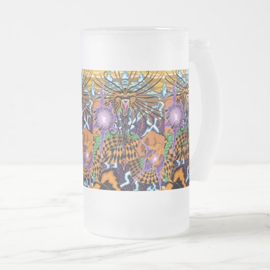 Halloween-Drache-mattierte Tasse (VorderseiteRechts)