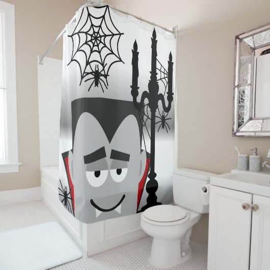 Halloween Dracula Candelabra Spiders Duschvorhang (Beispiel)