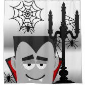 Halloween Dracula Candelabra Spiders Duschvorhang (Vorderseite)