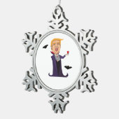 Halloween Dracula Funny Schneeflocken Zinn-Ornament (Rechts)
