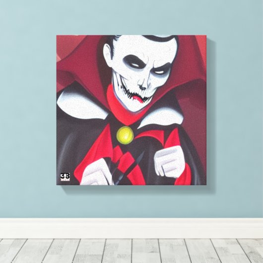Halloween Dracula Leinwanddruck (Insitu (Holzboden))