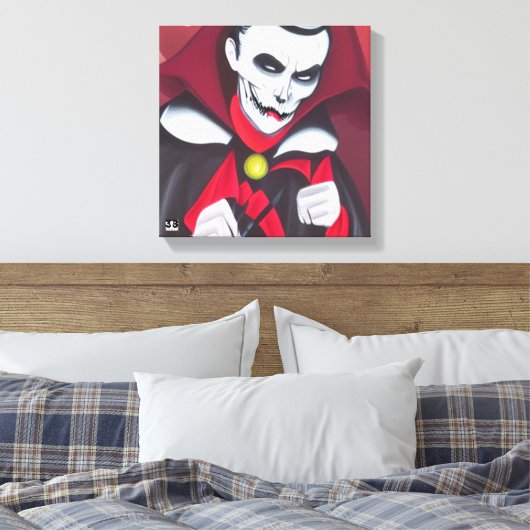 Halloween Dracula Leinwanddruck (Insitu (Schlafzimmer))
