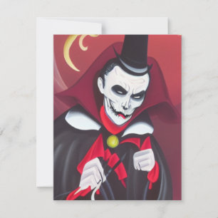 Halloween Dracula Mitteilungskarte