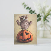 Halloween Dracula Owl Postkarte (Stehend Vorderseite)