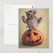 Halloween Dracula Owl Postkarte (Vorne/Hinten)