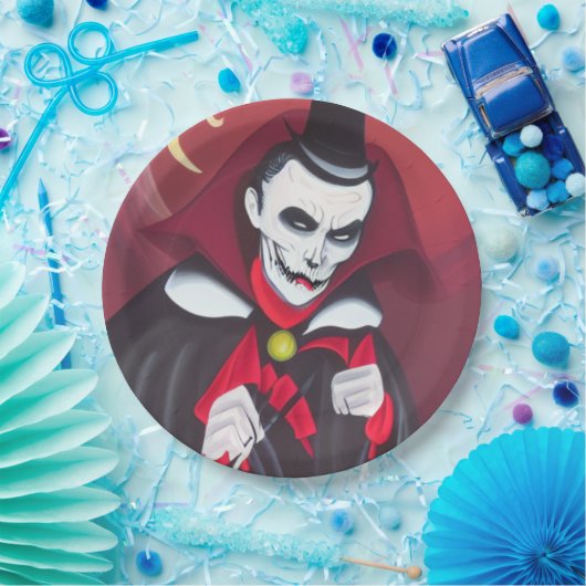 Halloween Dracula Pappteller (Party)