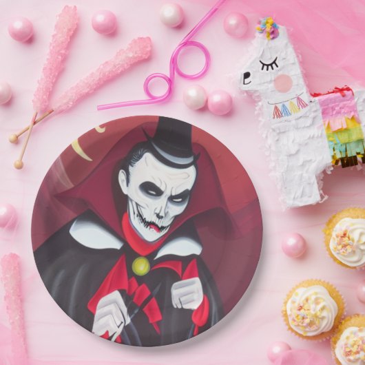 Halloween Dracula Pappteller (Party)