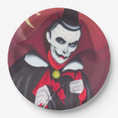 Halloween Dracula Pappteller (Vorderseite)