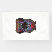 Halloween Dracula Roter Mond Fledermäuse Schädel_1 Banner (Horizontal)