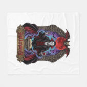 Halloween Dracula Roter Mond Fledermäuse Schädel_1 Fleecedecke (Vorderseite (Horizontal))