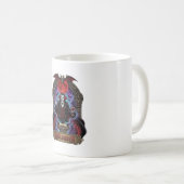 Halloween Dracula Roter Mond Fledermäuse Schädel_1 Kaffeetasse (VorderseiteRechts)