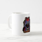 Halloween Dracula Roter Mond Fledermäuse Schädel_1 Kaffeetasse (Vorderseite Links)
