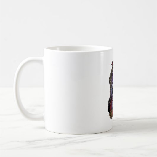Halloween Dracula Roter Mond Fledermäuse Schädel_1 Kaffeetasse (Links)
