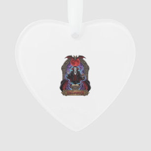 Halloween Dracula Roter Mond Fledermäuse Schädel_1 Ornament